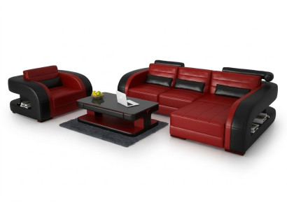 Nowoczesny zestaw sof narożny L Shape Podkładka Siedziba Narożnik Couch + Sofy Fotel