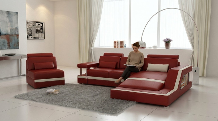 Narożnikowa kanapa Zestaw sofowy Kanapa Narożnik Podkładka Stołek Kompletny zestaw Fotel Sofa