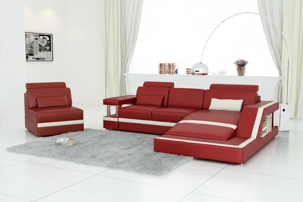 Narożnikowa kanapa Zestaw sofowy Kanapa Narożnik Podkładka Stołek Kompletny zestaw Fotel Sofa