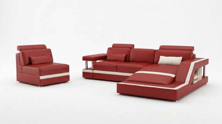 Narożnikowa kanapa Zestaw sofowy Kanapa Narożnik Podkładka Stołek Kompletny zestaw Fotel Sofa