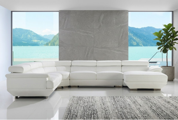 Design Narożnikowa kanapa Skóra Sofa Kanapa Podkładka Narożnik Żywy krajobraz Siedziba Ustawić