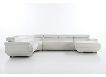 Design Narożnikowa kanapa Skóra Sofa Kanapa Podkładka Narożnik Żywy krajobraz Siedziba Ustawić