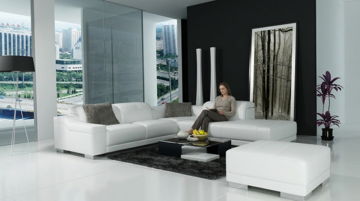 Designerska Sofa Ustawić Kanapa Narożnikowa kanapa z Stołek Żywy krajobraz Podkładka