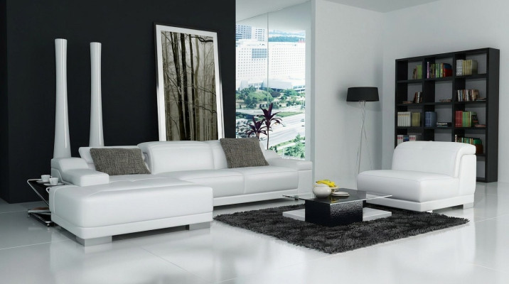 Nowoczesny zestaw sof narożny L Shape Podkładka Siedziba Narożnik Couch + Fotel Narożnikowa kanapa