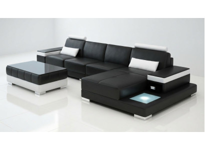 Kanapa Narożnikowa kanapa Meble Skóra Żywy krajobraz Ustawić Design Nowoczesna Sofa