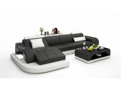 Narożnik kanapa Skóra Sofa Kanapa Podkładka Narożnik Siedziba Żywy krajobraz Ustawić w kształcie litery L