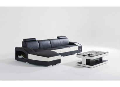 Skóra Modern Couch Żywy krajobraz Sofa skórzana Zestaw sofowy Meble Sofa