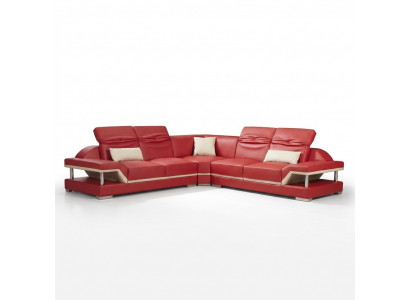 L Shape Skóra Żywy krajobraz Kanapa Podkładka Siedziba Narożnikowa kanapa Sofa Living Room