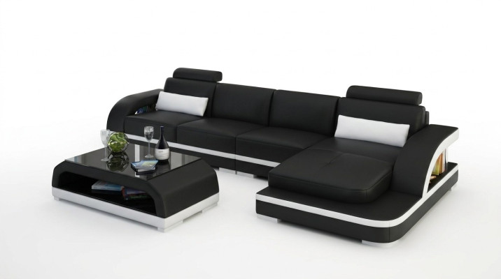 Sofa skórzana kanapa w kształcie litery L Żywy krajobraz Narożnikowa kanapa wystrój Ustawić Design Modern
