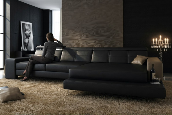 Ustawić Designerska Sofa Kanapa Narożnikowa kanapa z Stołek Żywy krajobraz Podkładka