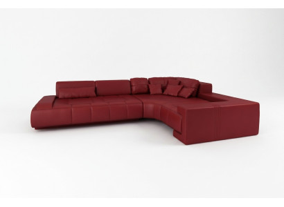 Skóra Modern Couch Żywy krajobraz Sofa skórzana Deco Zestaw sofowy Sofa w kształcie litery L