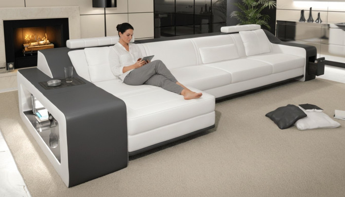 Designerska Sofa Kanapa Narożnikowa kanapa z Stołek Żywy krajobraz Podkładka Ustawić