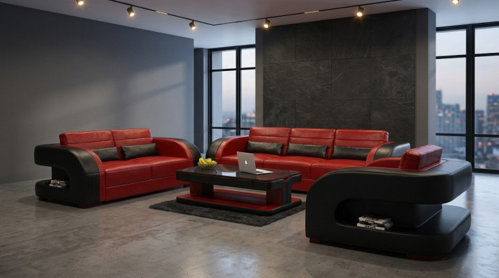 Zestaw sofowy 3+2+1 miejsce do siedzenia Zestaw Sofa o nowoczesnym designie Podkładka Kanapy Kanapa