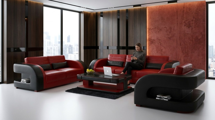 Sofa Zestaw sofowy 3+1+1 miejsce do siedzenia Zestaw Design Podkładka Kanapy Kanapa Modern