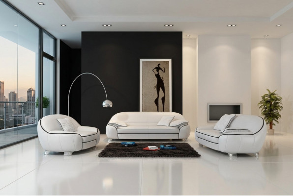 Skórzana sofa Couch Zestaw sofowy 3+2 miejsce do siedzenia Obcios Design Modern Sofa