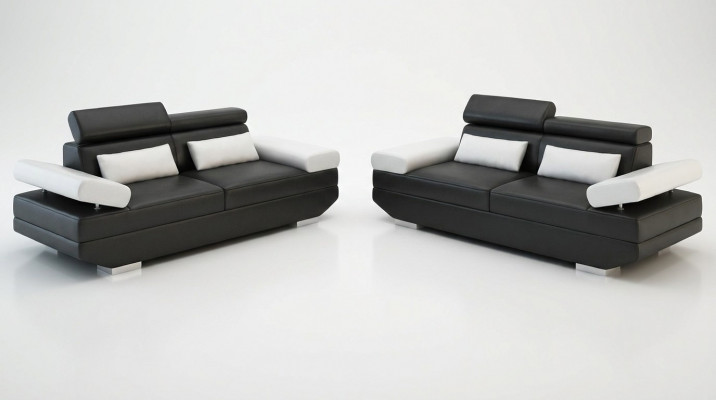 Luksusowy zestaw mebli sofowy Sofa Podkładka 3+3 miejsce do siedzenia + Stołek salonowy