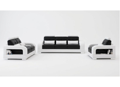 Skórzana sofa rozkładana Zestaw sofowy 3+1+1 miejsce do siedzenia Obcios designerski salon