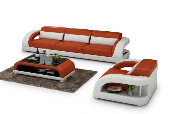 Sofa Zestaw sofowy 3+1+1 Zestaw miejsce do siedzenia Design Podkładka Kanapy Kanapa Modern