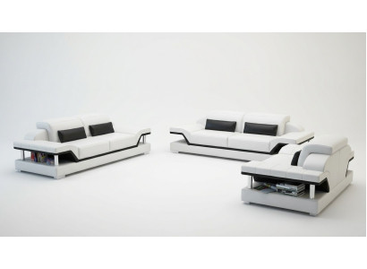Skóra Podkładka Kanapa Sofa Luksusowy Zestaw sofowy 3+2 + stolik kawowy Ustaw Nowość