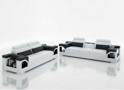 Skóra Podkładka Kanapy Sofa Luksusowy Zestaw sofowy Salon 3+2 Zestaw