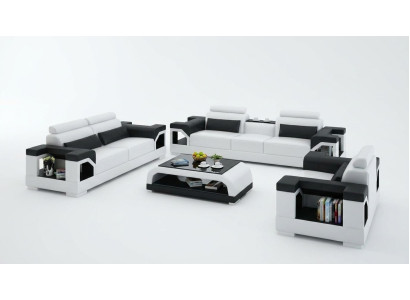 Skórzana sofa kanapa komplety wypoczynkowe 3+1+1 miejsce do siedzenia Ustawić Design Nowoczesna Sofa
