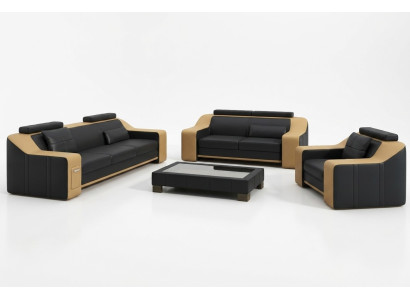 Sofa skórzana Kanapa Żywy krajobraz 3+2+1 miejsce do siedzenia Ustawić Nowoczesna Sofa Obcios nowość