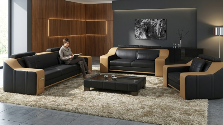 Sofa Zestaw sofowy 3+2 miejsce do siedzenia Zestaw Design Podkładka Couch Modern Ustawić