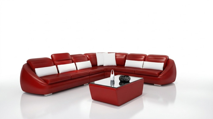 Designerska Sofa Kanapa Narożnikowa kanapa z Stołek Żywy krajobraz Ustawić Podkładkę