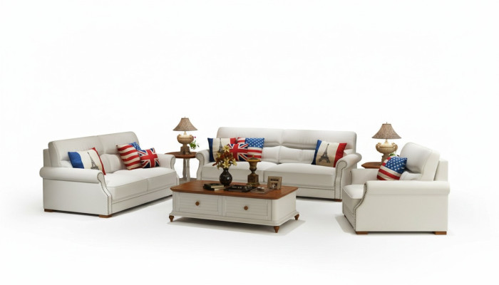 Zestaw sofowy Modern 3+2+1 miejsce do siedzenia Zestaw Design Sofa Podkładka Kanapy Kanapa