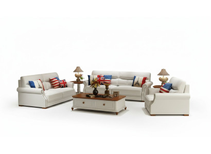 Zestaw sofowy Modern 3+2+1 miejsce do siedzenia Zestaw Design Sofa Podkładka Kanapy Kanapa