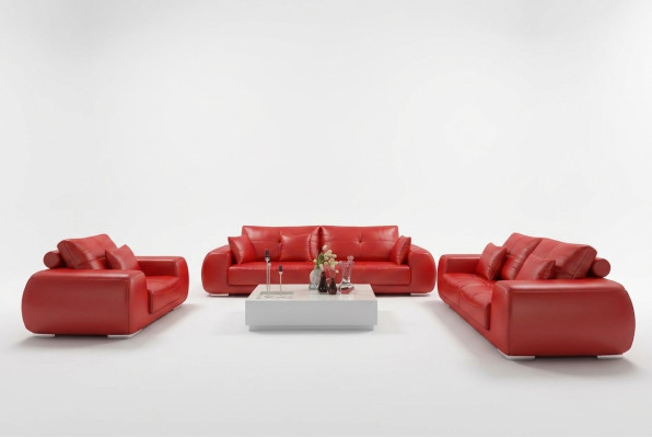 Zestaw sofowy Skórzana Sofa Kanapa Obcios Design Nowoczesna Sofa 3+1+1 miejsce do siedzenia