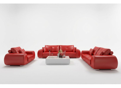 Zestaw sofowy Skórzana Sofa Kanapa Obcios Design Nowoczesna Sofa 3+1+1 miejsce do siedzenia