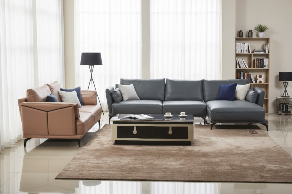 Nowoczesny zestaw sof narożny L Shape Podkładka Siedziba Narożnik Couch 2 miejsce do siedzenia Grupa