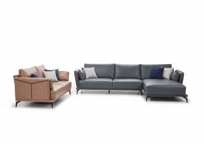 Nowoczesny zestaw sof narożny L Shape Podkładka Siedziba Narożnik Couch 2 miejsce do siedzenia Grupa