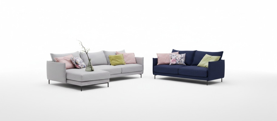 Nowoczesny zestaw sof narożny L Shape Podkładka Siedziba Narożnik Couch Ustawić Włókienniczy
