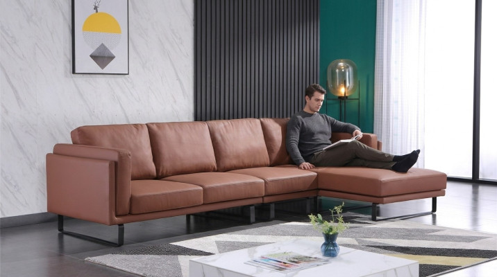 Skórzana Sofa Kanapa Zestaw sofowy Narożnikowa kanapa Narożnik Ustawić Design Modern Decor Sofa