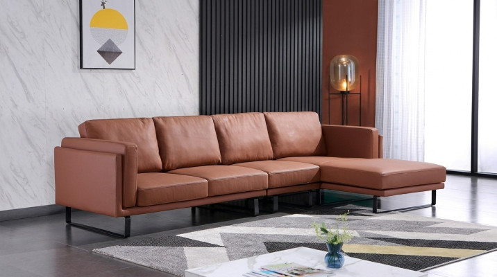 Skórzana Sofa Kanapa Zestaw sofowy Narożnikowa kanapa Narożnik Ustawić Design Modern Decor Sofa