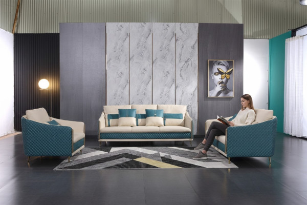 Zestaw sofowy 3+1+1 miejsce do siedzenia Zestaw Sofa Podkładka Kanapa Skóra Podkładka Ustawić