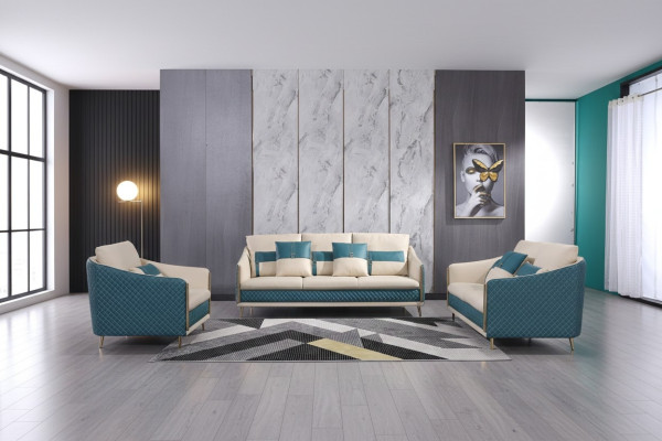 Zestaw sofowy 3+1+1 miejsce do siedzenia Zestaw Sofa Podkładka Kanapa Skóra Podkładka Ustawić