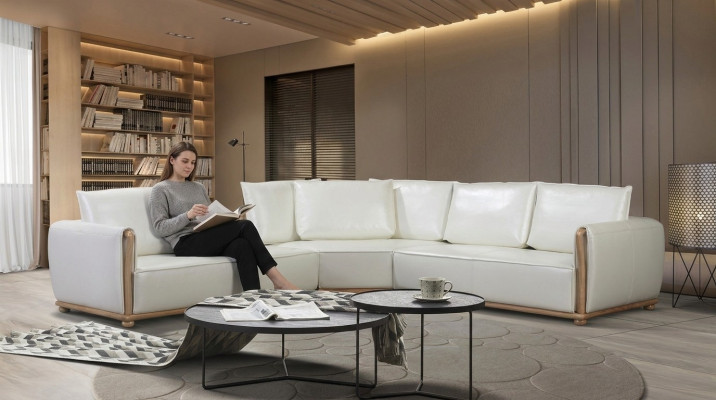 Designerska Sofa Ustawić Kanapa Narożnikowa kanapa z Stołek Podkładka Żywy krajobraz