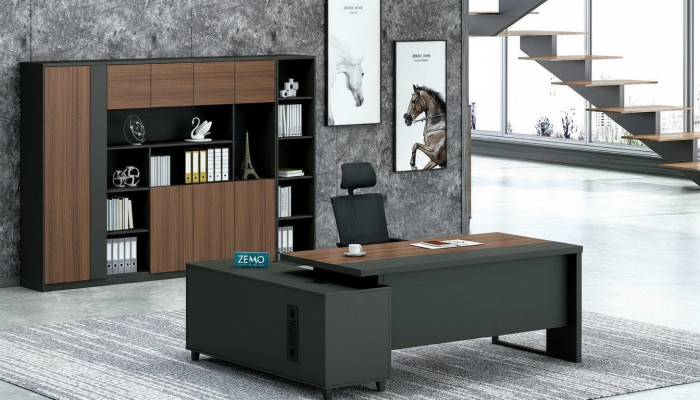 Design Biurko narożne Szafka na dokument Meble biurowe Chef Pokój Meble Zestaw 2-częściowy