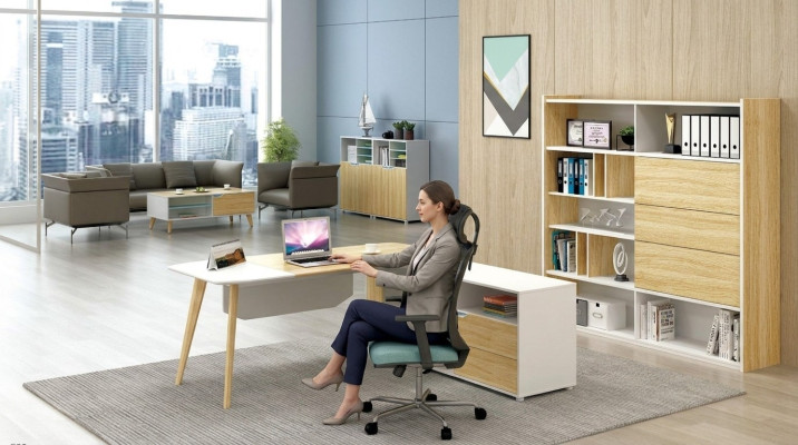 Biurko narożne kanał kablowy home office Tabela Duży stoły boss Biurko