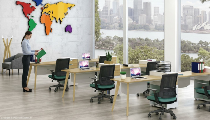 Tabela office Meble obiekt stoły call center 1 miejsce pracy Biurko