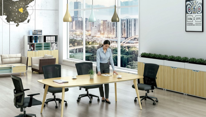 Nowoczesne Biuro Stół konferencyjny stoły Drewno Design Meble Meeting