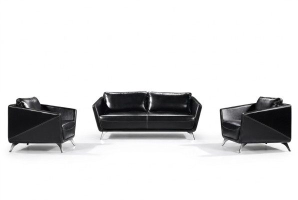 Zestaw sofowy 3+1+1 miejsce do siedzenia skórzana sofa kanapa Żywy krajobraz Ustawić Design Modern