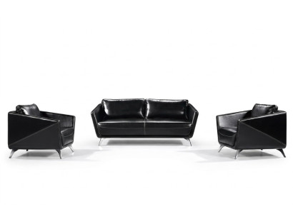 Zestaw sofowy 3+1+1 miejsce do siedzenia skórzana sofa kanapa Żywy krajobraz Ustawić Design Modern