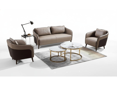 Zestaw sofowy Kanapa Biurowa Podkładka Sofa Zestaw 3+1+1 Skóra Kanapy Sofy Całkowicie Nowe