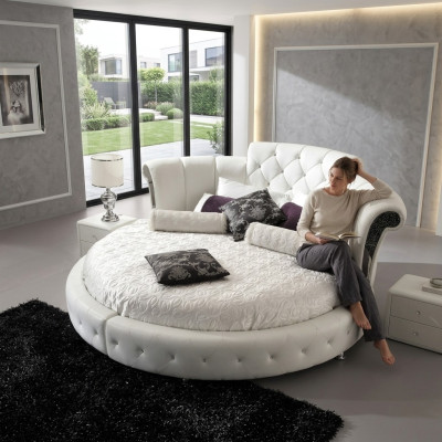 Chesterfield Łóżko luksusowe łóżka Okrągłe designerskie łóżko hotelowe Sypialnia