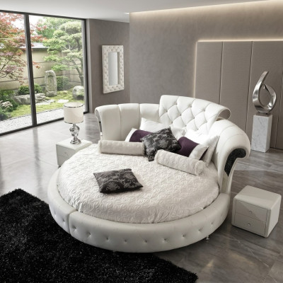 Chesterfield Łóżko luksusowe łóżka Okrągłe designerskie łóżko hotelowe Sypialnia