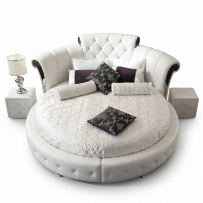 Chesterfield Łóżko luksusowe łóżka Okrągłe designerskie łóżko hotelowe Sypialnia